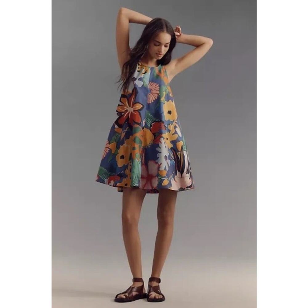 Anthropologie Maeve The Keiko Floral Mini Dress NWT Small Hawaiian